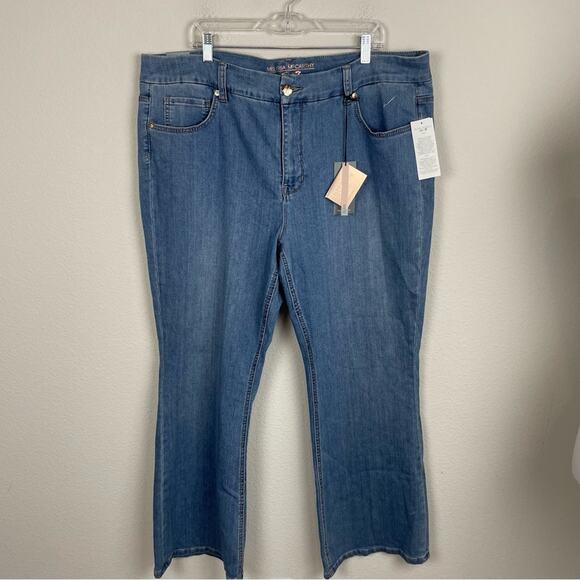 Melissa McCarthy Blue Denim Flare NWT Jeans 22 - Picture 1 of 7